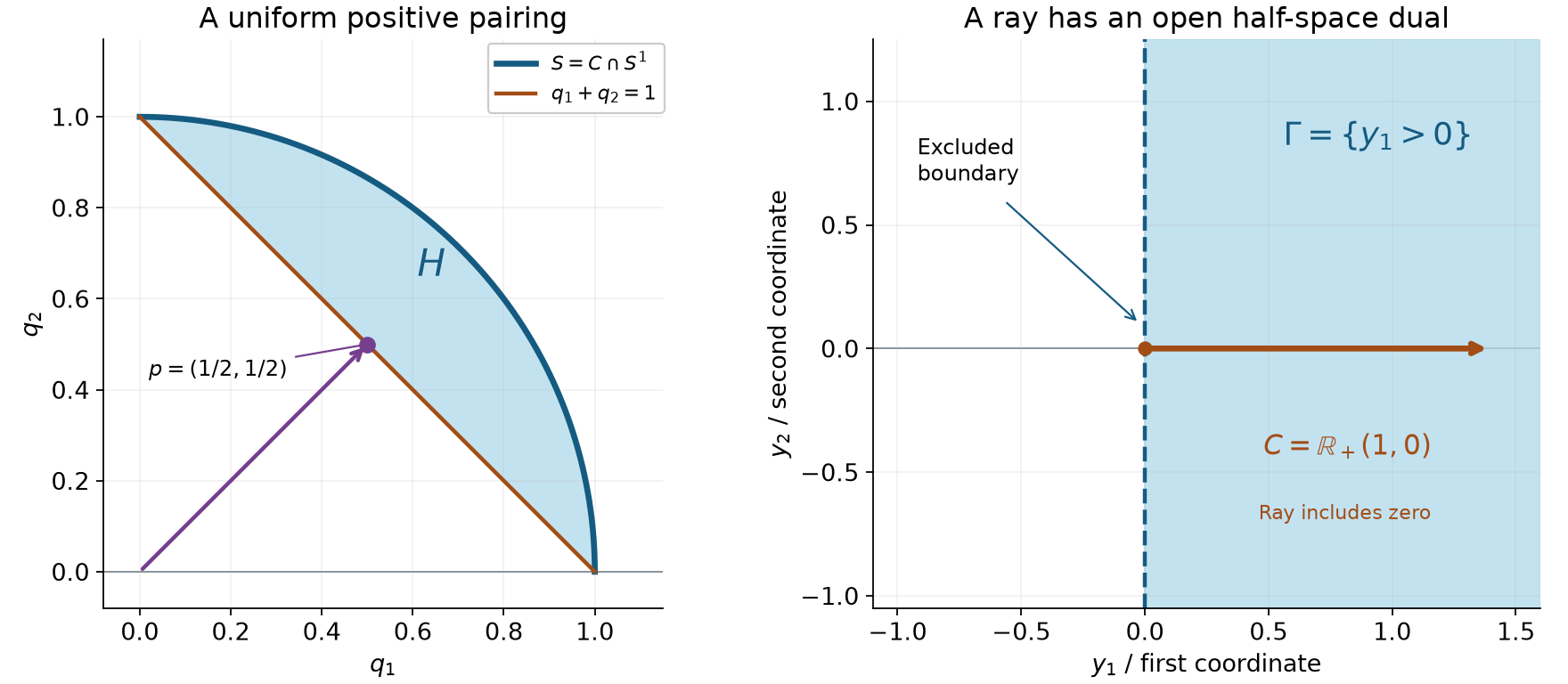 A nearest-point certificate and the strict dual of a ray