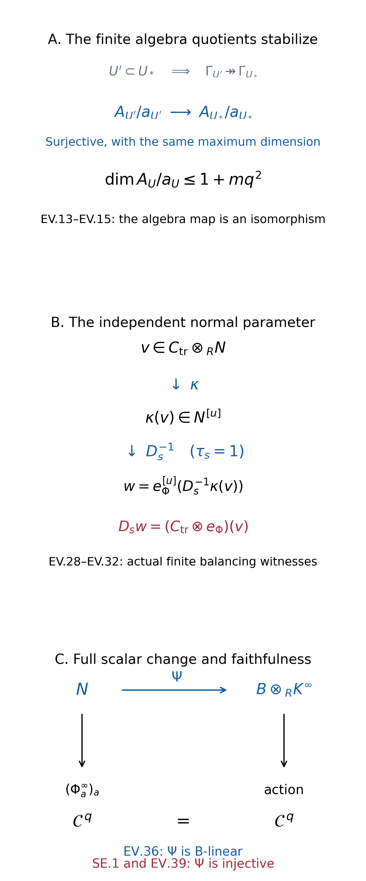 The stabilized finite algebra, actual parameter primitive and faithful full tensor map
