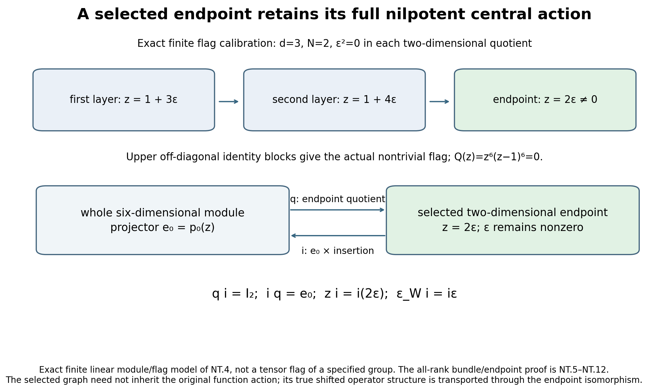 Finite generalized projector with its nonzero nilpotent endpoint